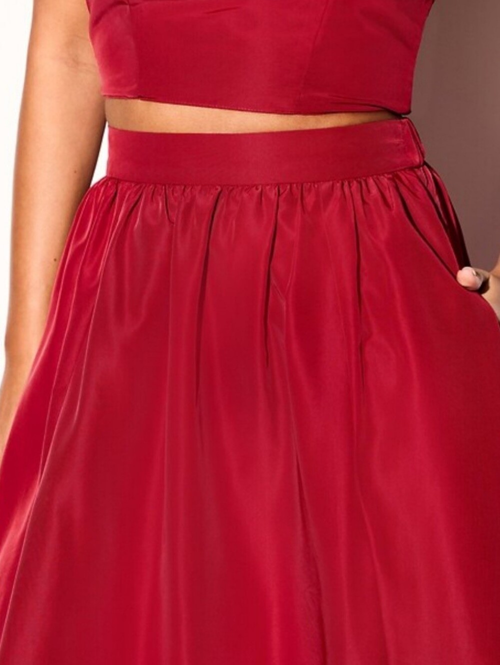 Old Navy The Occasion Red A-Line Midi Skirt W/pockets- Size 3X NWT